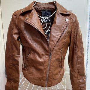 Brown Faux Leather Jacket